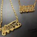Name plate Necklace- 14k Gold Nameplate Necklace- Custom Necklace- Name Necklace- Double Plated Name Necklace- Custom Jewelry- Nameplate 