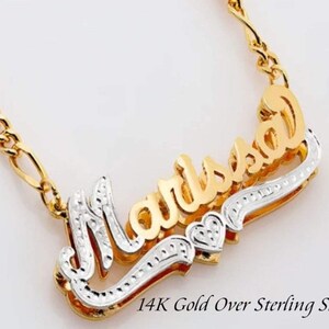Name Plate Necklace 14k Gold Nameplate 