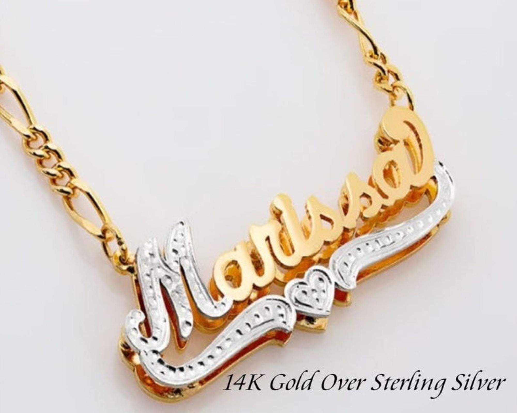 Name Plate Necklace 14k Gold Nameplate 