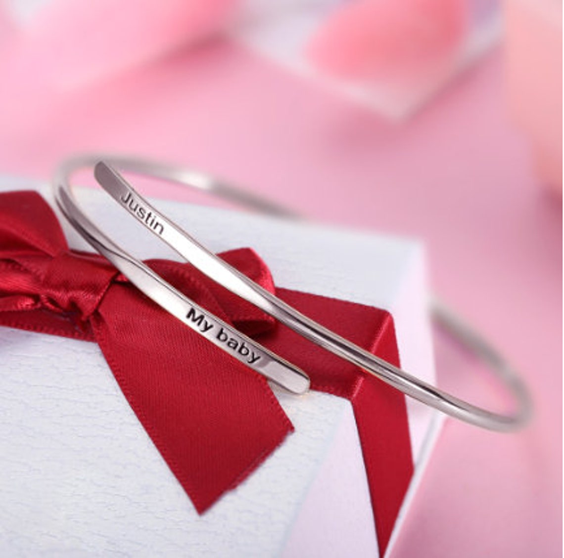 Engraved Adjustable Name Bracelet Name Jewelry Friendship Etsy