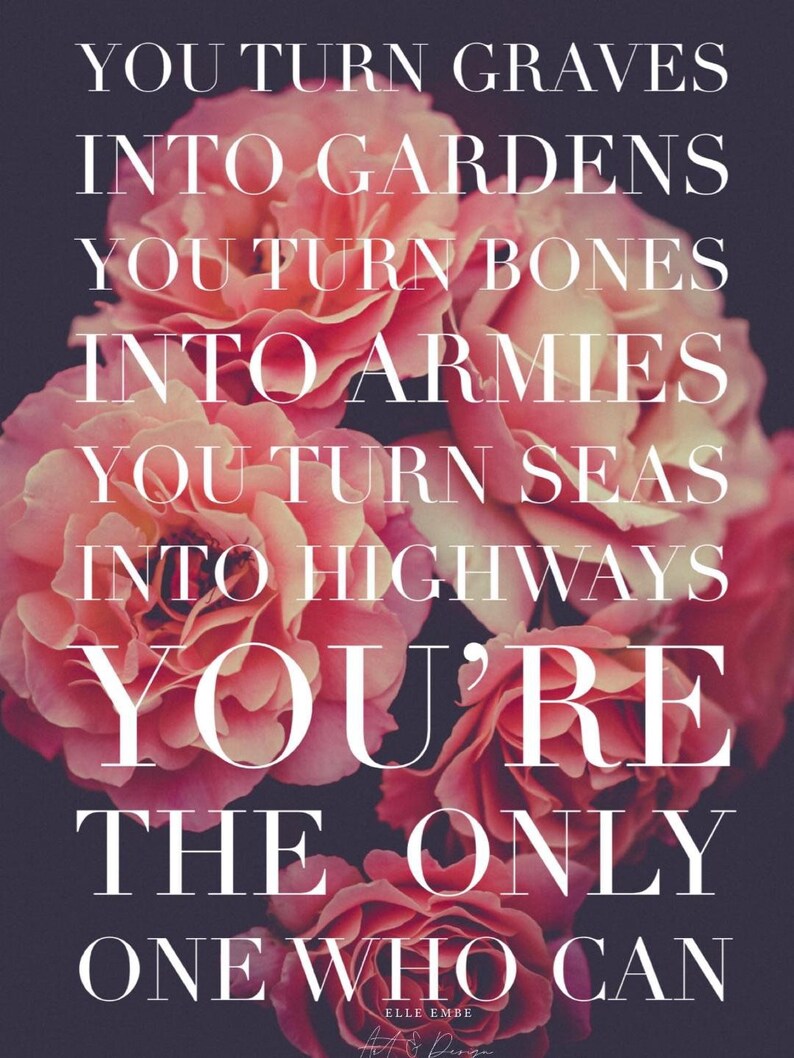 NEW You turn Graves into Gardens 11x14 print Etsy Polska