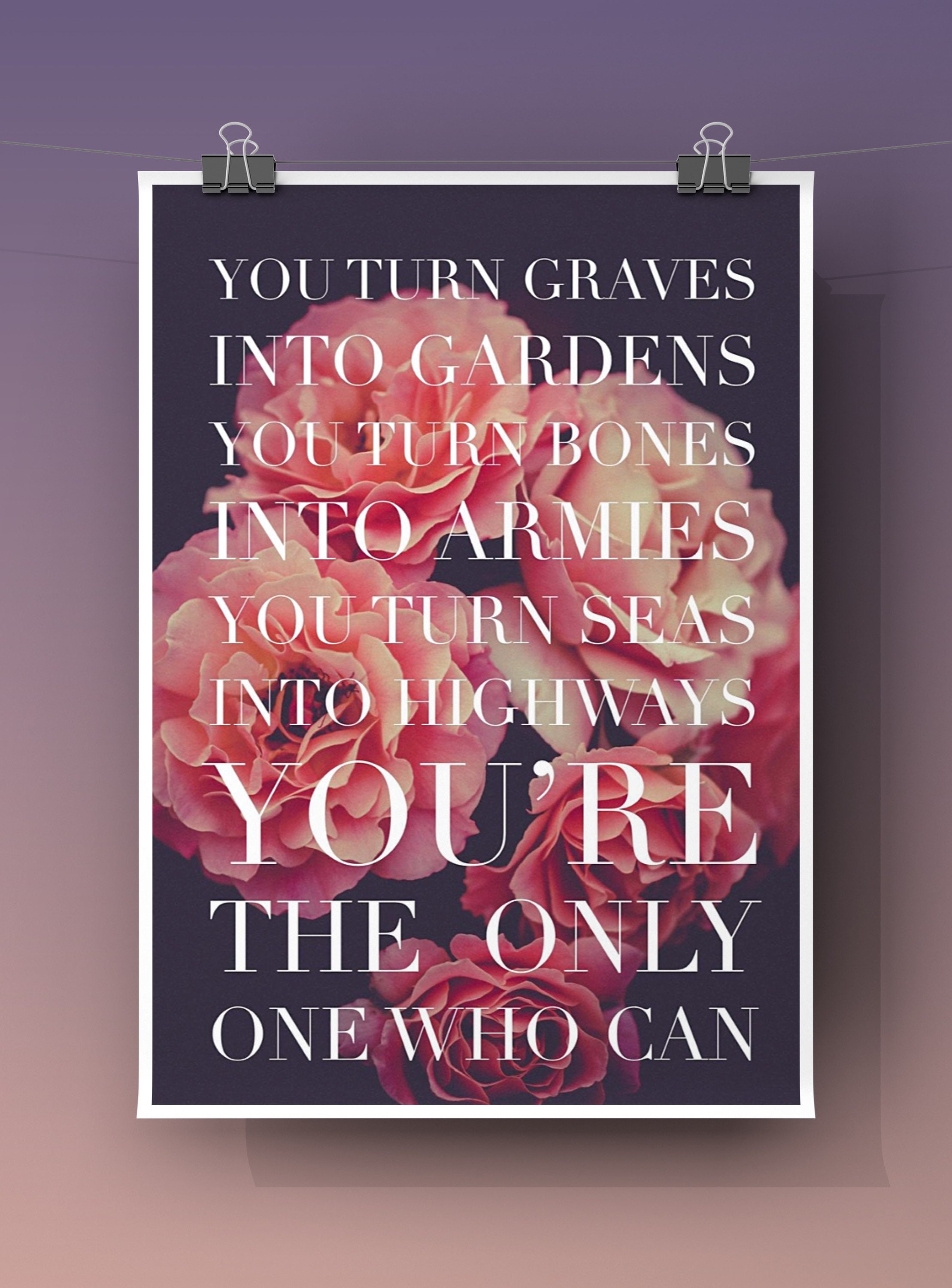 NEW You turn Graves into Gardens 11x14 print Etsy