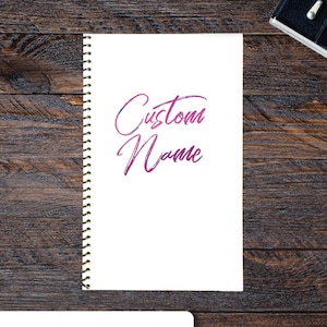 Personalized Custom Name Spiral Notebooks perfect for employee gifting businesses and events