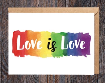 Love is Love, Pride Card, Happy Pride Month, LGBT