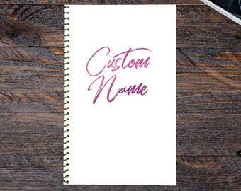Personalized Custom Name Spiral Notebooks perfect for employee gifting businesses and events