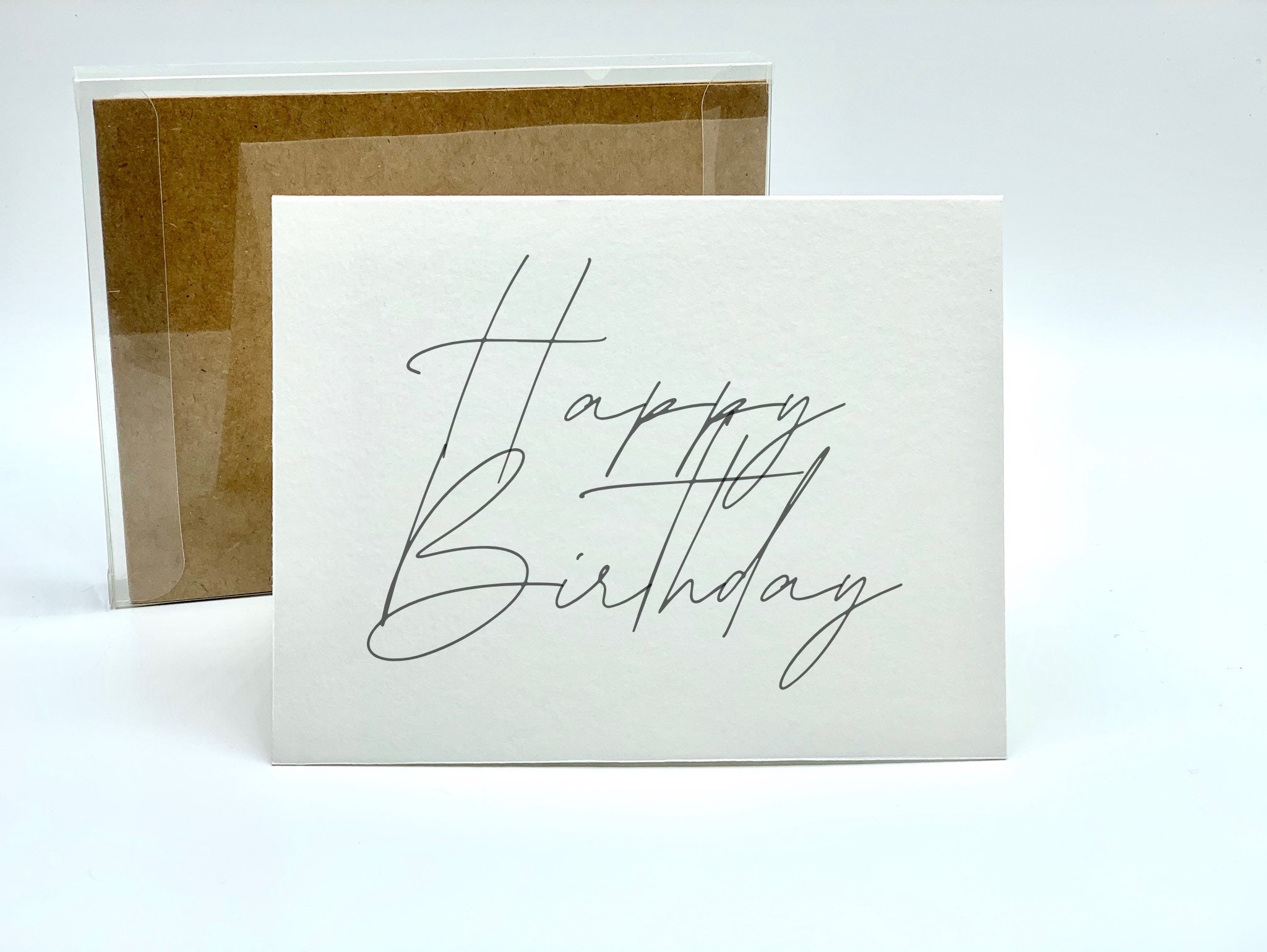 Happy Birthday Cards Blank Greeting Card with envelope social | Etsy