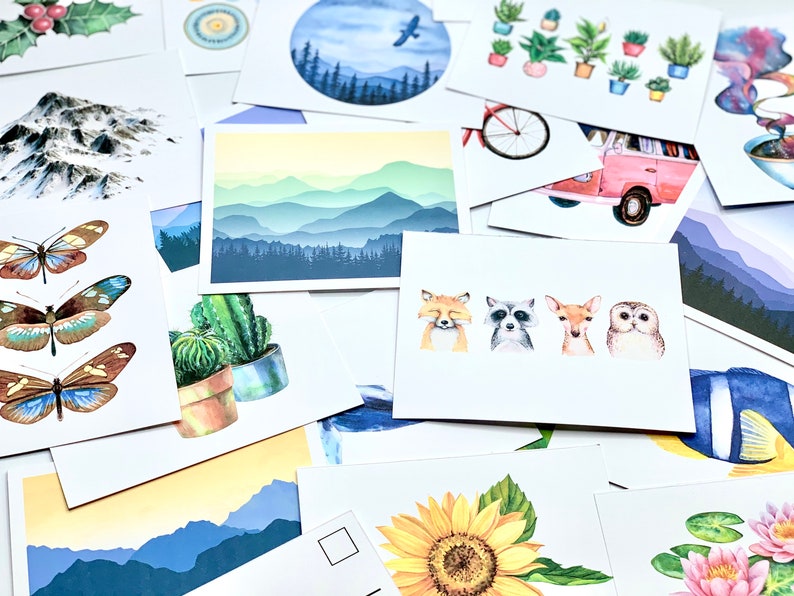 Mystery Assorted Postcards bulk assortment postcard 20 Pack Postcard random assorted postcards beautiful quality general use cards