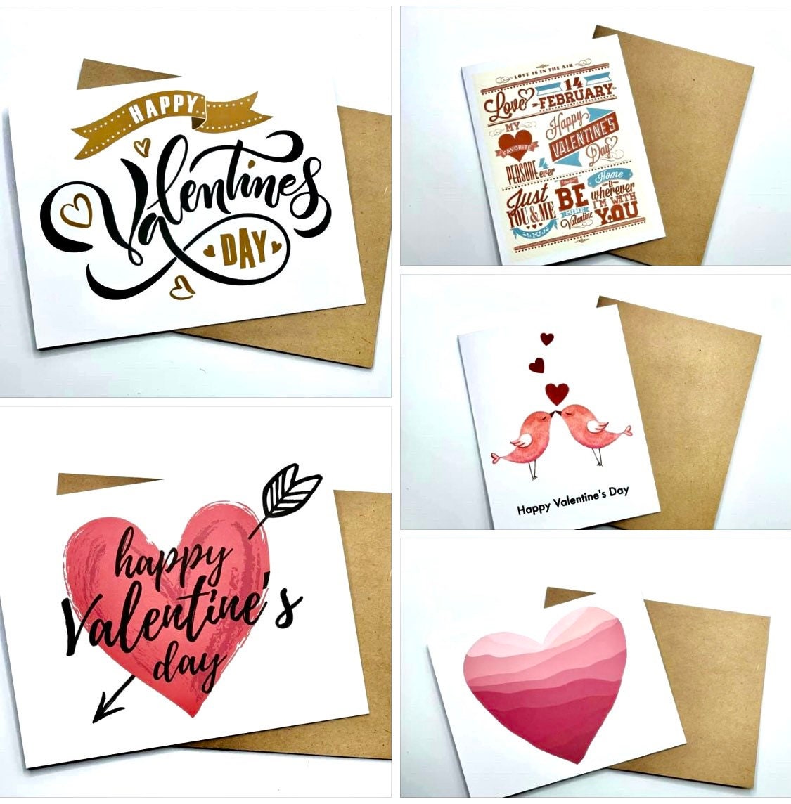 Bulk Valentines Day Cards 10 Pack Greeting Cards With Etsy
