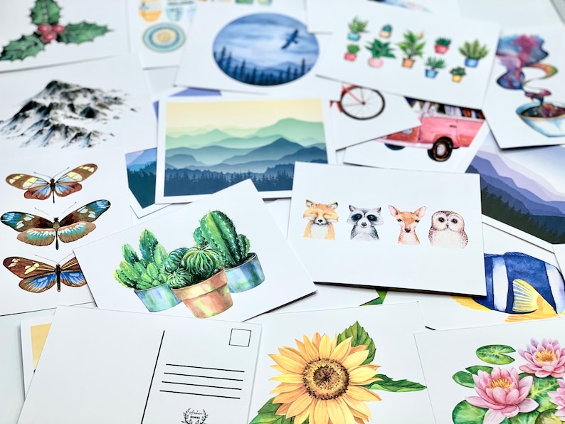 Mystery Assorted Postcards bulk assortment postcard 20 Pack Postcard random assorted postcards beautiful quality general use cards