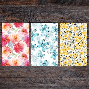 Floral Notebooks 6 Pack Notebooks Watercolor Design Notebooks journal stationery birthday gifts bulk notebooks image 3