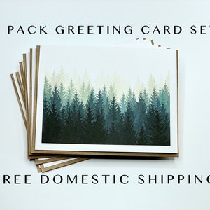 Forest Card, green forests cards, trees card, pnw Greeting cards, Cards with envelopes, Stationery, gifts, bulk cards, bulk gifts