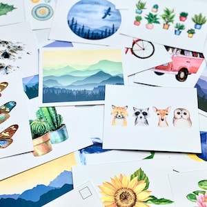 20 Pack Postcards, assorted Postcard, snail mail, letter, stationery, bulk gifts, bulk, notes, gift pen pal letter, post crossing post cards