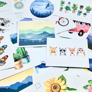 20 Pack Postcards, assorted Postcard, snail mail, letter, stationery, bulk gifts, bulk, notes, gift pen pal letter, post crossing post cards