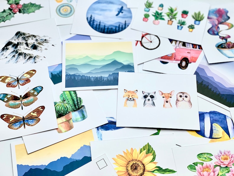 Mystery Assorted Postcards bulk assortment postcard 20 Pack Postcard random assorted postcards beautiful quality general use cards