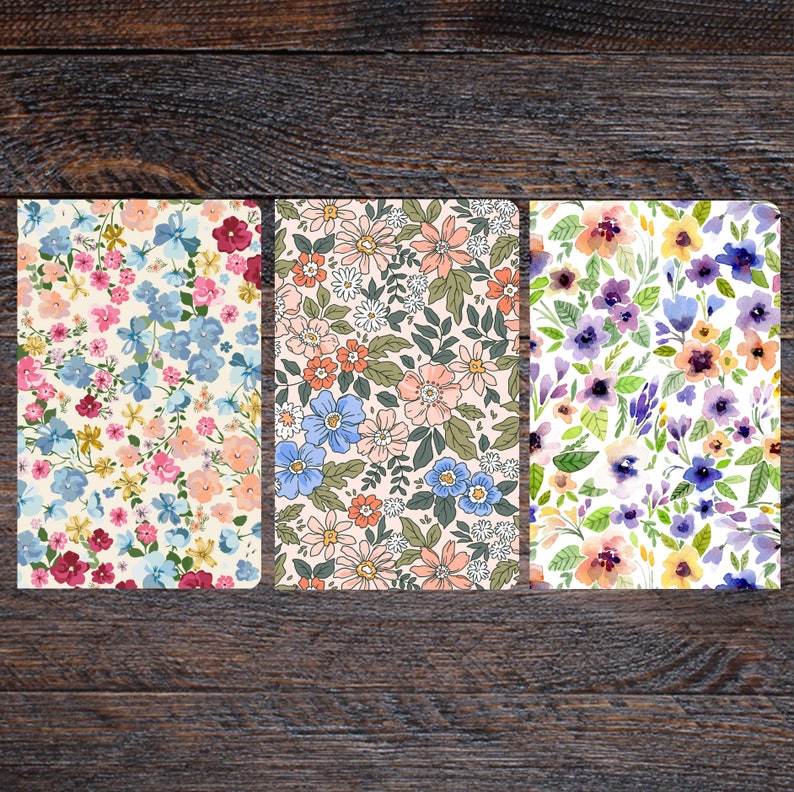 Floral Notebooks 6 Pack Notebooks Watercolor Design Notebooks journal stationery birthday gifts bulk notebooks image 4