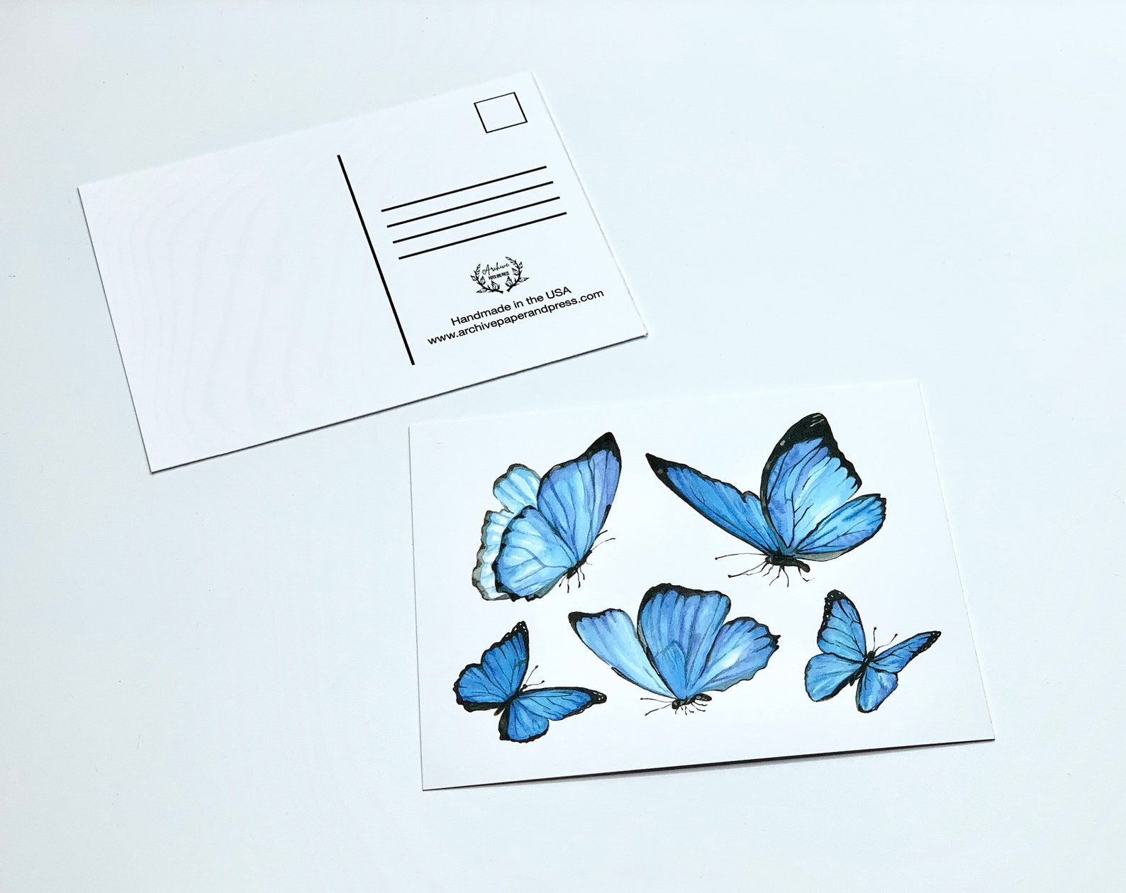 Butterflies Postcards 4 Postcards Etsy