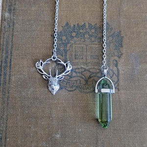 Stag and Crystal Chain Bookmark, Deer Bookmark, Unique Reader Gift