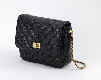 Lizard Skin Crossbody Bag