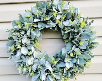 Lamb's Ear & Eucalyptus Wreath: Farmhouse Greenery, All Season