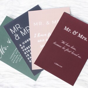 Christelijke kaarten - MR. MRS. pack ( 4 kaarten ) - Premium Matte