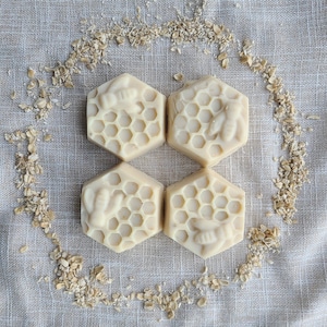 Oatmeal Honey Goat Milk Soap in Honeycomb Shape