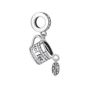 Wow Charms 925 Sterling Silver Charms Wine Cup Coffee Pot Cup Beads Pendants. Charms fit for Pandora Bracelets. 9