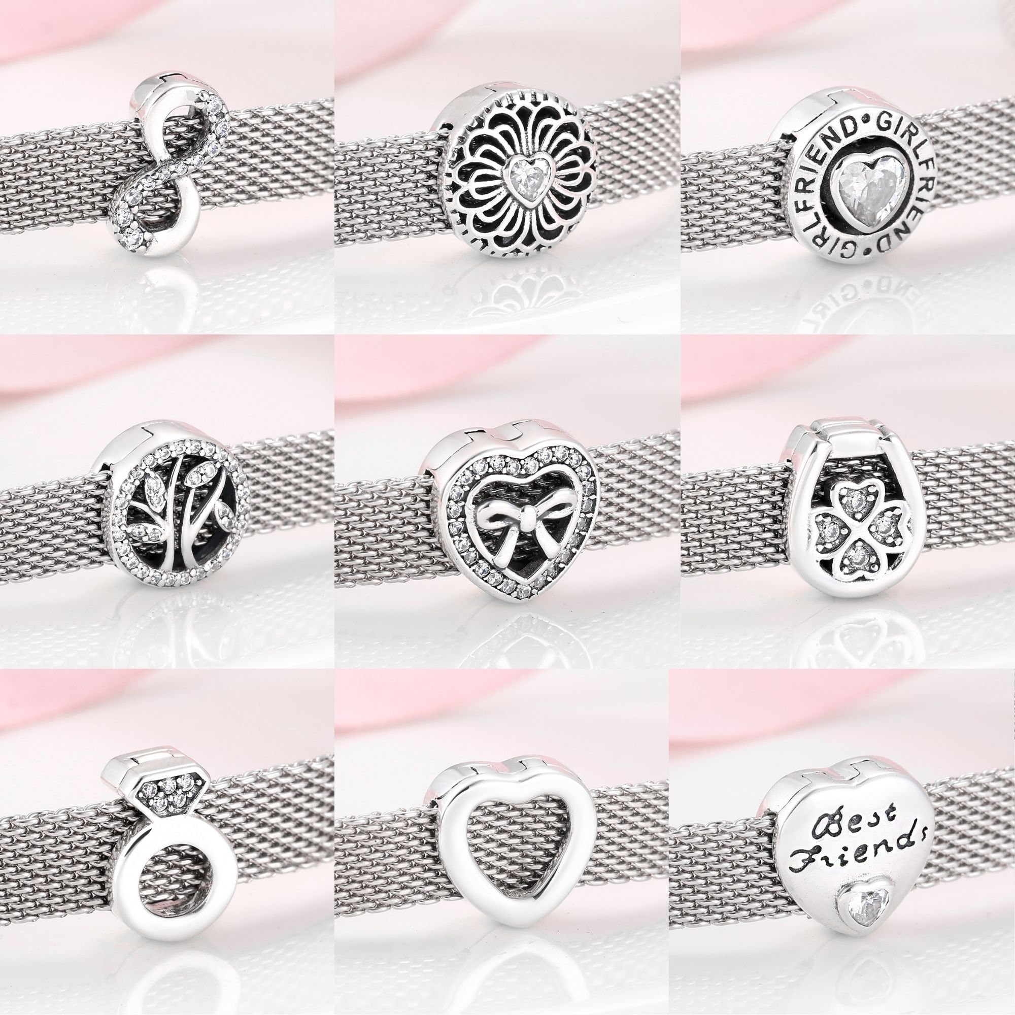 Wow Charms 925 Sterling Silver Clips Infinity Etsy