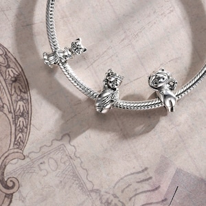 Wow Charms 925 Sterling Silver | Charms Cool Cat Sculpture Animals Beads | Charms fit for Pandora bracelets.