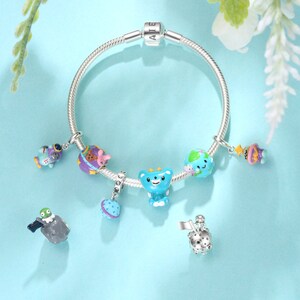 Wow Charms 925 Sterling Silver Charm Interstellar Series Card Love Cartoon Enamel Beads Pendant. Charms fit for Pandora bracelets.
