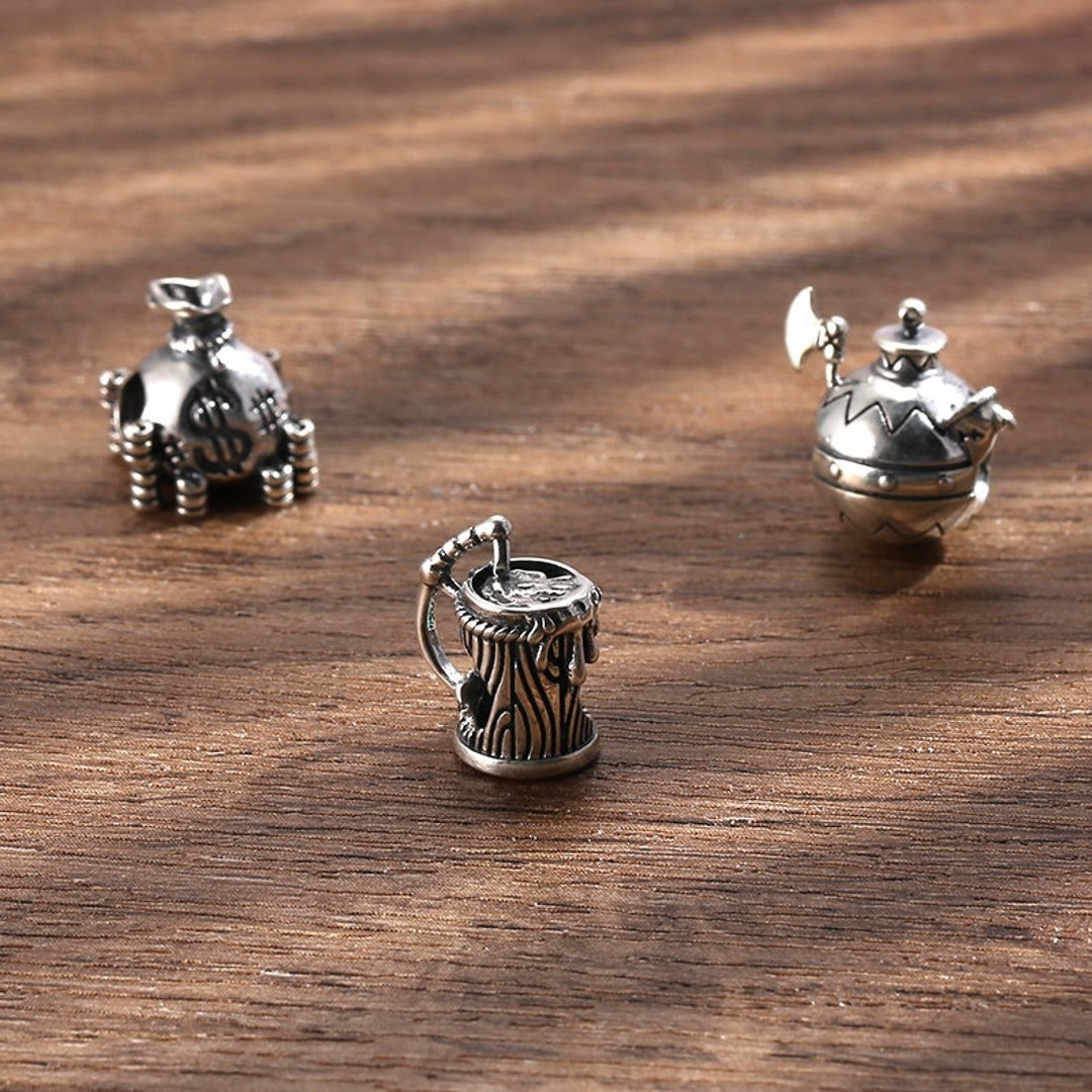 Wow Charms 925 Sterling Silver Chams Pirate Money Bag Beer Mug Arms