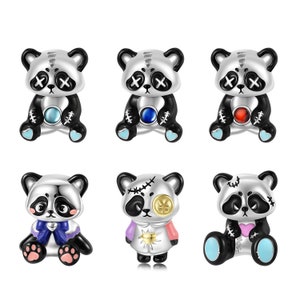 Wow Charms 925 Sterling Silver | Charm Cartoon Panda Charms Animal Beads | Charms fit for Pandora Christmas gift for Women Bracelet Jewelry.