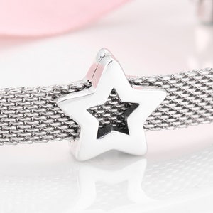 Wow Charms 925 Sterling Silver Reflection Clips Heart Star Zircon Beads Charms Reflection fit for Pandora Bracelets. 4