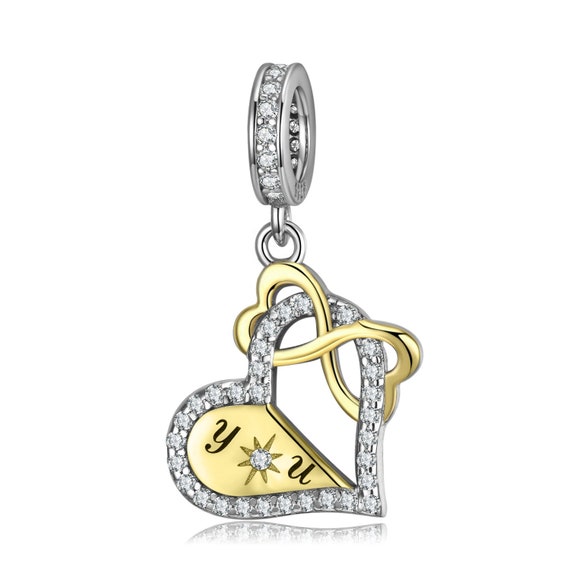 Wow Charms 925 Sterling Silver Charm Love You Infinitely Heart