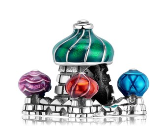 Wow Charms 925 Sterling Silver | Charms Colorful Castle Beads Enamel Jewelry | Charms fit for Pandora Bracelet Gifts for Girlfriend Women.