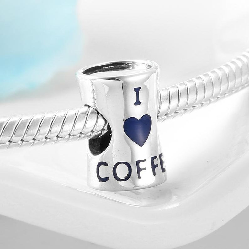 Wow Charms 925 Sterling Silver Charms Wine Cup Coffee Pot Cup Beads Pendants. Charms fit for Pandora Bracelets. 6
