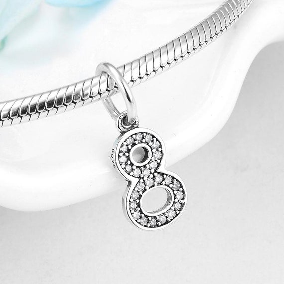 Choose Your Lucky Numbers - Red Enamel Number Charms (0-9) For Pandora Style Snake Chain Bracelets
