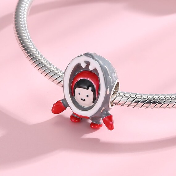 ZWiZ 925 Sterling Silver Cartoon Charm With Cubic Zirconia - For Bracelets & Necklaces, Mother's Day Gift