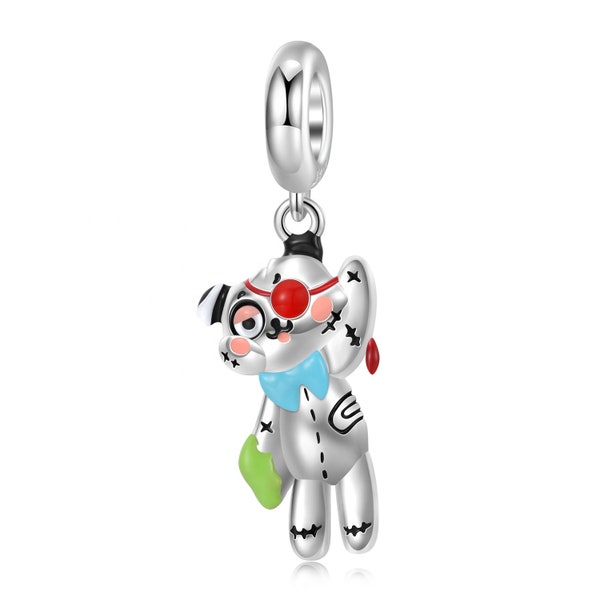 Wow Charms 925 Sterling Silver | Charm Graffiti Bear Doll Cartoon Pendant | Charms fit for Pandora Bracelet Gifts for Girlfriend Women New.