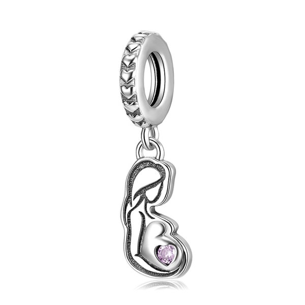 Wow Charms 925 Sterling Silver | Charms Bracelets Mom & Baby Mother Pregnant | Charms fit for Pandora Bracelet Gifts for Girlfriend Women.