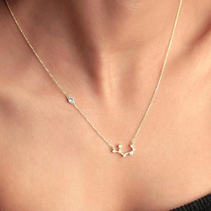 Zodiac Necklace with Birthstone & Icon, Constellation necklace, Leo necklace, Virgo, Libra Zodiac Jewelry, Gift for women, Mother gift, Gift for her, Gift for women, Grandma Gift, Gift for sister, Christmas gift