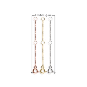 Gold Chain Extender - Silver Necklace Extender - Bracelet Extender - 1 inch - 2 inches - 4 inches