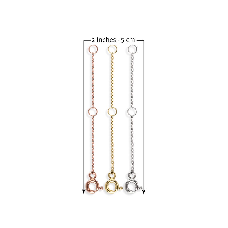 Gold Chain Extender - Silver Necklace Extender - Bracelet Extender - 1 inch - 2 inches - 4 inches