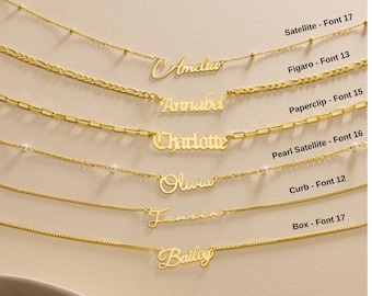 Custom Name Necklace – 14k Gold Sterling Silver Personalized Jewelry