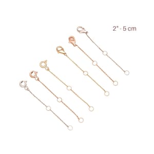 Gold Chain Extender - Silver Necklace Extender - Bracelet Extender - 1 inch - 2 inches - 4 inches