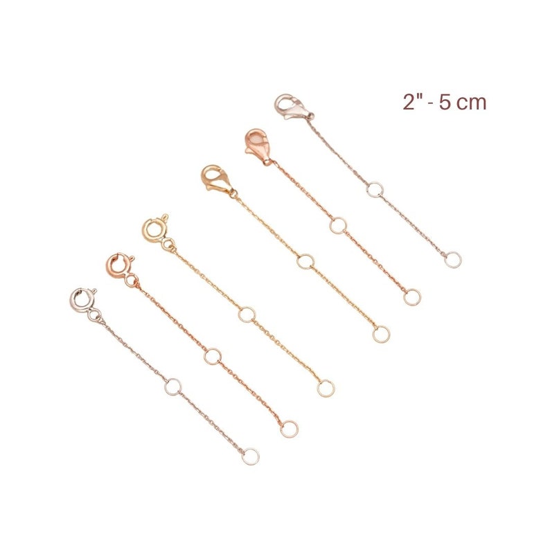 Gold Chain Extender - Silver Necklace Extender - Bracelet Extender - 1 inch - 2 inches - 4 inches
