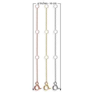 Gold Chain Extender - Silver Necklace Extender - Bracelet Extender - 1 inch - 2 inches - 4 inches