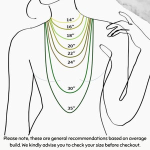 necklace size chart, Lotus Jewellery by Esra