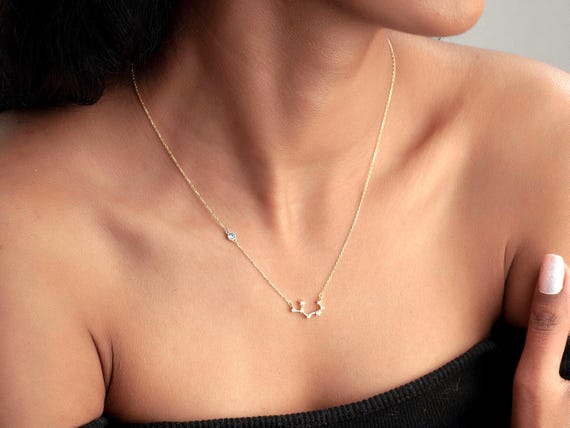 Zodiac Necklace with Birthstone, Constellation necklace, Scorpio, Sagittarius, Libra Zodiac Jewelry, Birthday Gift, Mother Day Gift, Women