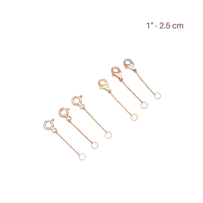 Gold Chain Extender - Silver Necklace Extender - Bracelet Extender - 1 inch - 2 inches - 4 inches