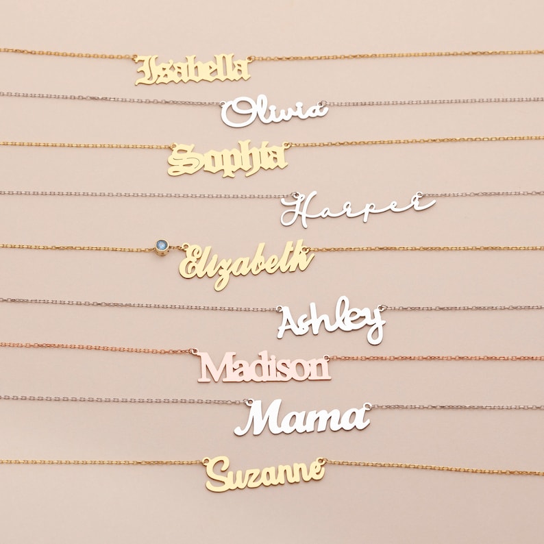 Multiple Name Necklace - Family Name Necklace - Personalized - Children Name Necklace for Mom - 2 Names Necklace, Cadeau de Noel - Bridesmaid Gift - Kids Name necklace - Gold Name Necklace - Three Name necklace - memorial name necklace